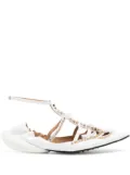 13 09 SR Tootsy Croco leather ballerina flats - White