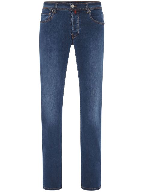 Billionaire logo-patch straight-leg jeans