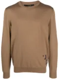 Billionaire monogram-embroidered knitted jumper - Neutrals