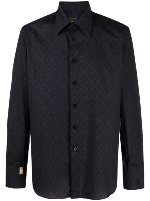 Billionaire Camisa de algodão com estampa monogramada