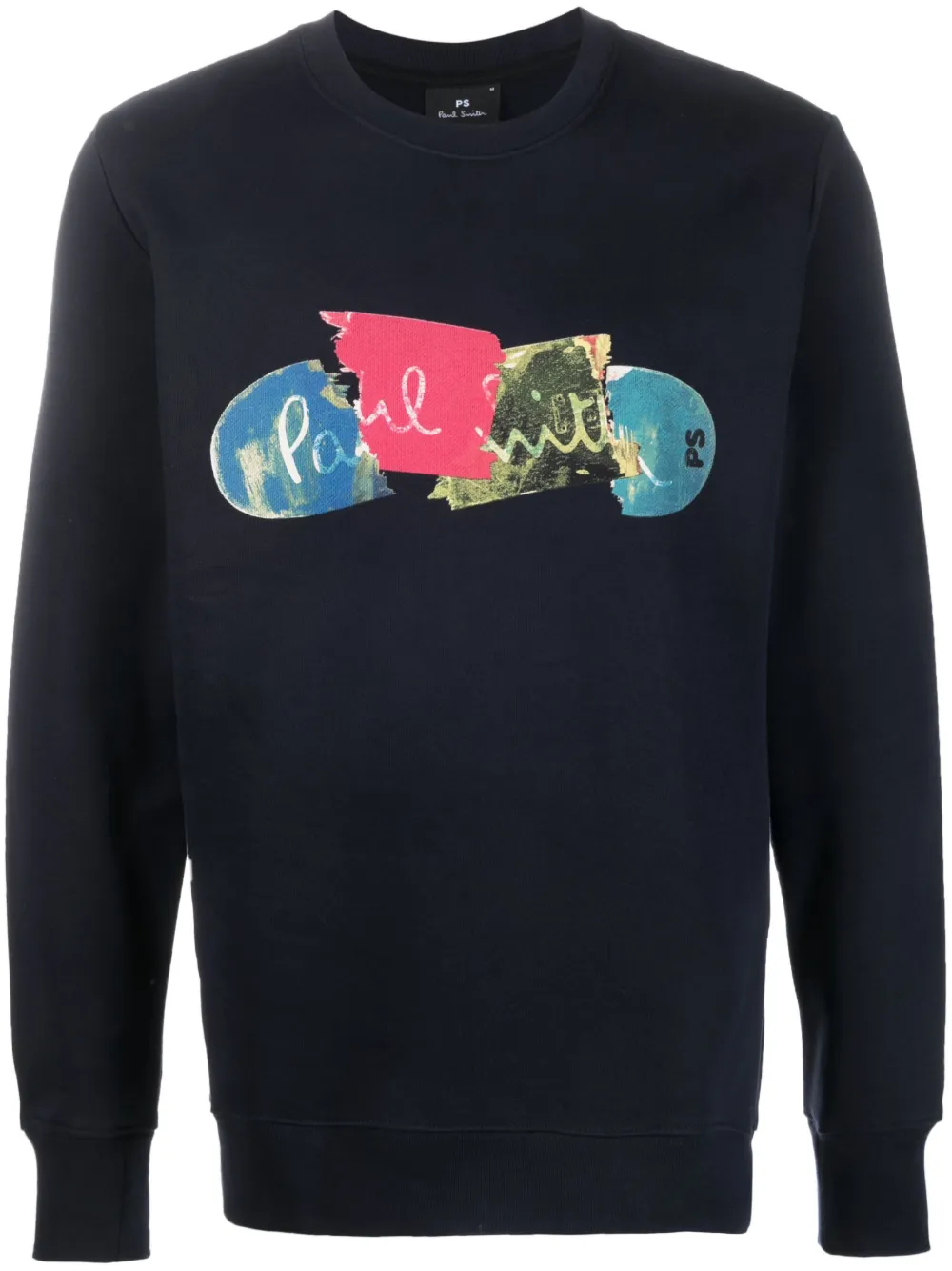 PS Paul Smith logo-print cotton jumper - Blue