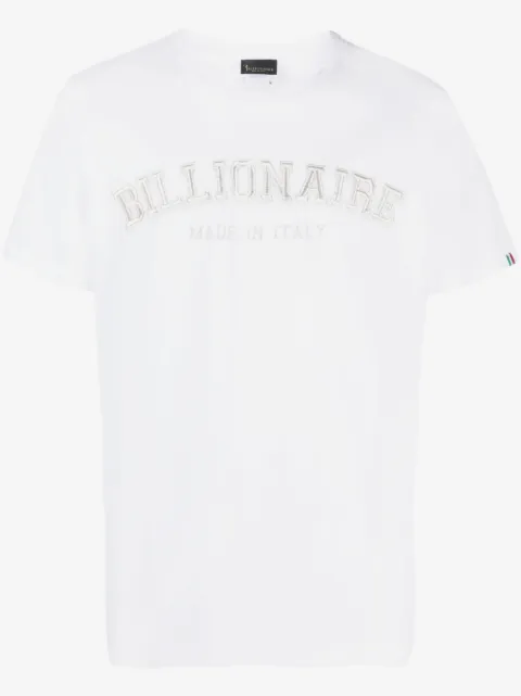 Billionaire embroidered-logo T-shirt