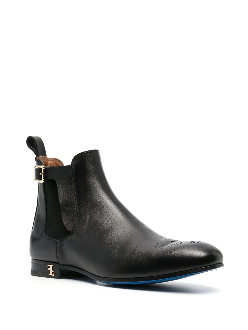 Shop Billionaire Flat Leather Boots In Black