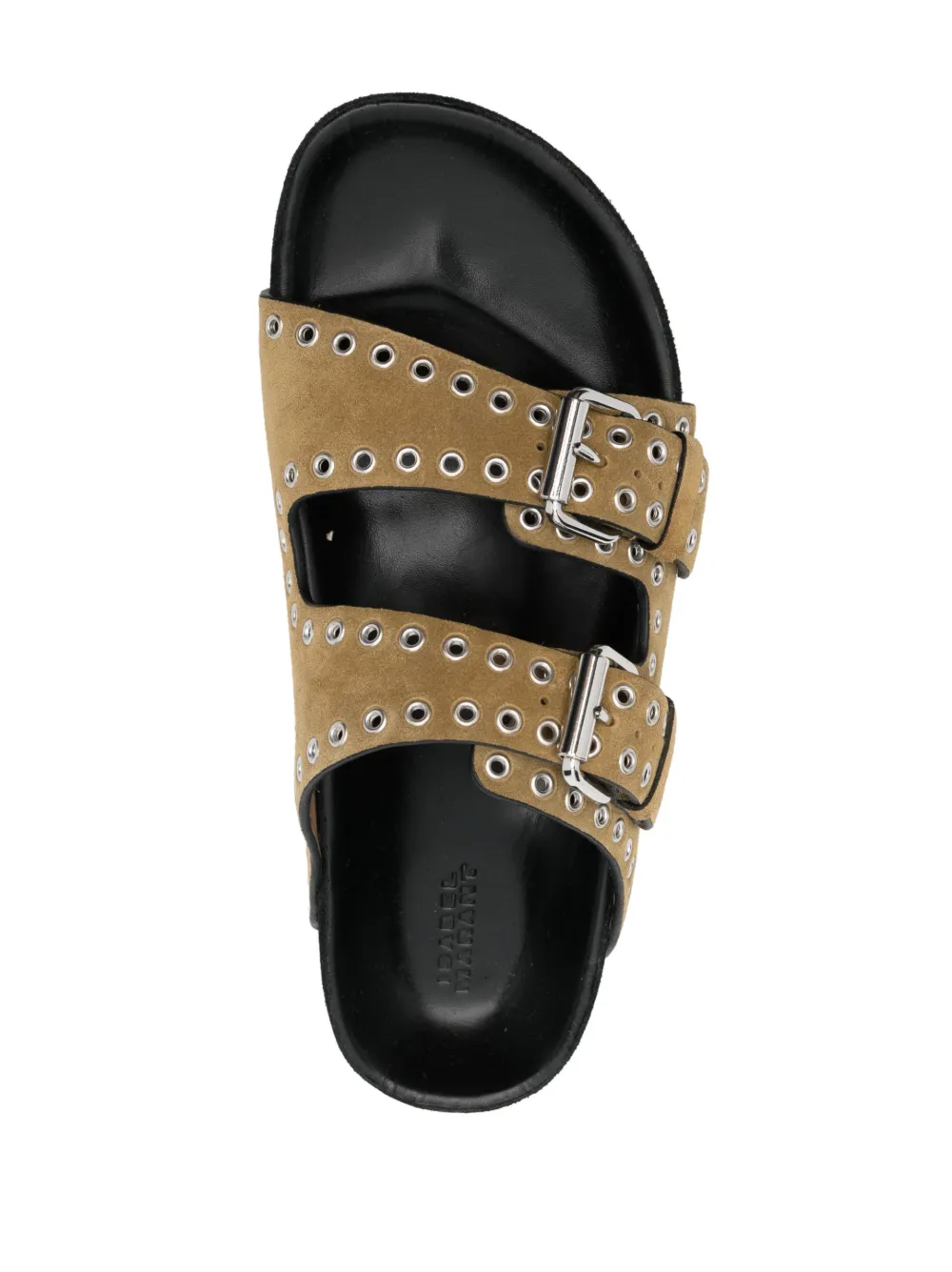Isabel Marant Lennyo Eyelet-detailing Slip-on Sandals In Brown