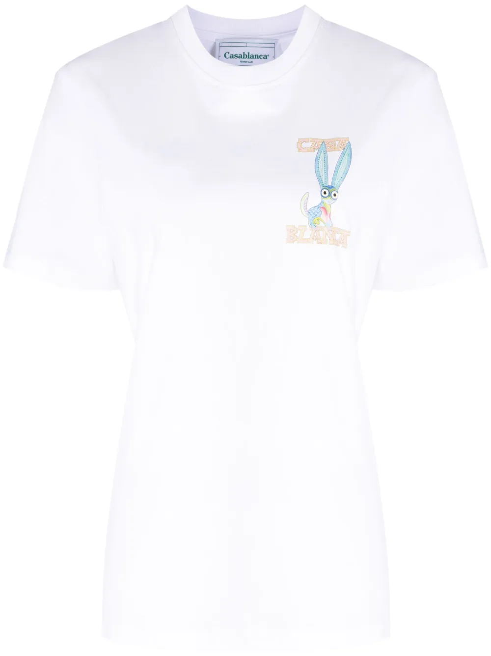 Casablanca Souvenir logoprint Cotton Tshirt Farfetch