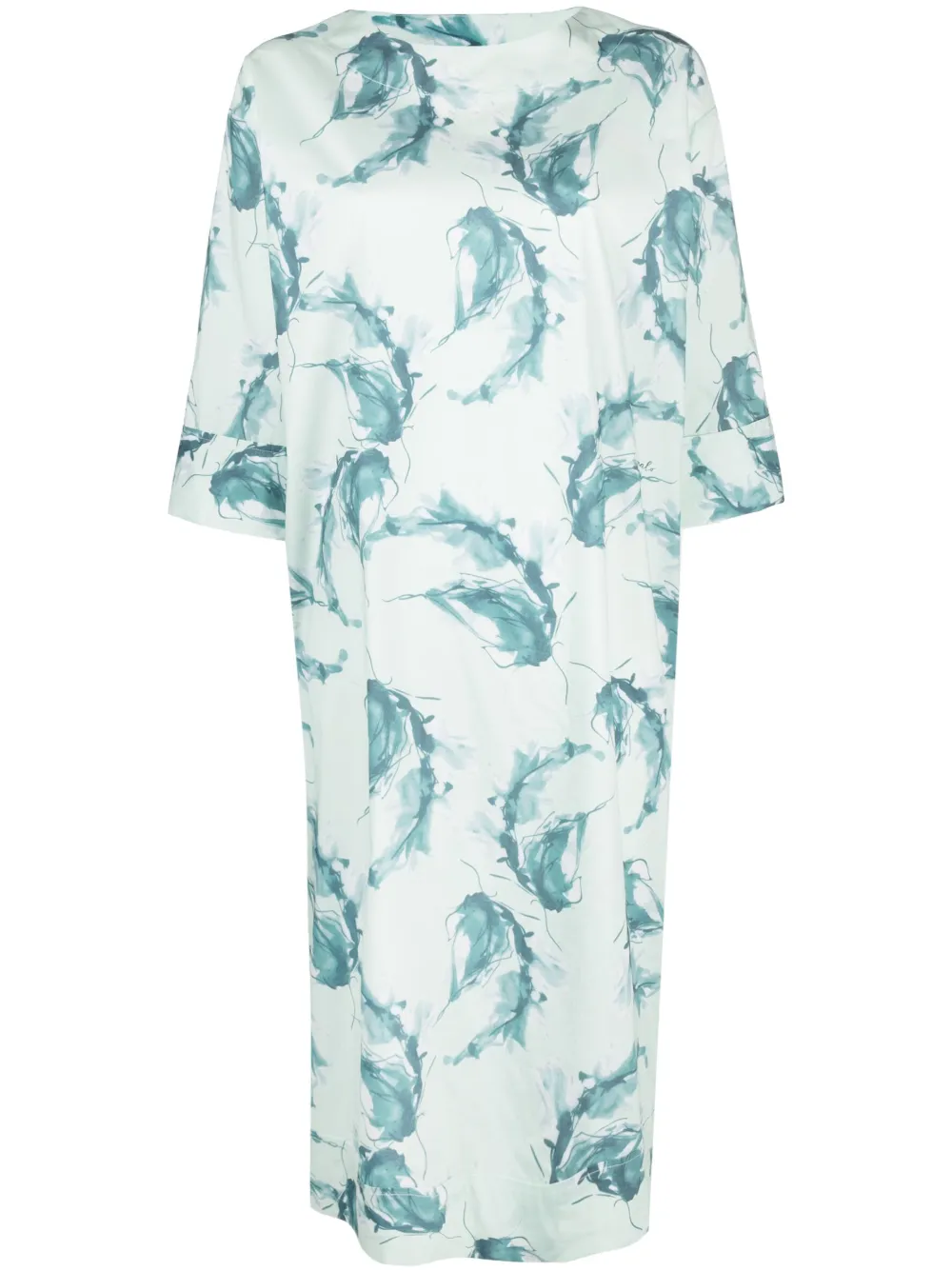 Malo abstract-print midi dress - Green