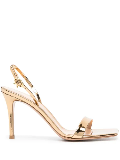 Gianvito Rossi sandalias metalizadas con tira trasera 
