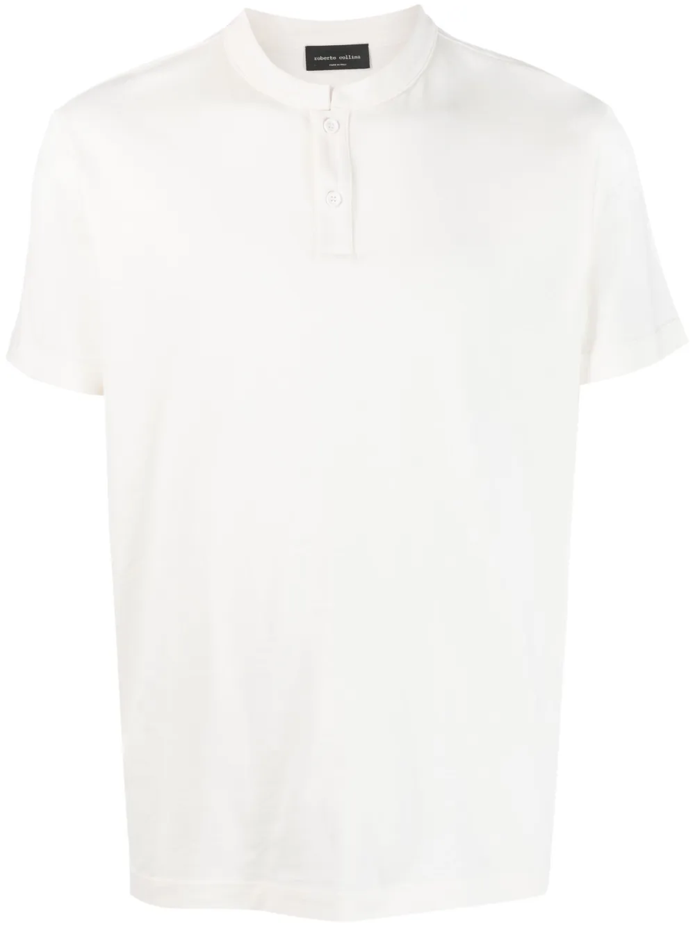 Roberto Collina band-collar polo shirt - White