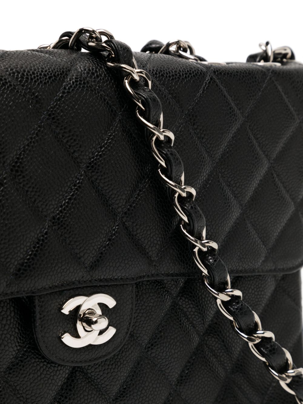 Affordable HOT SALE CHANEL 2002 Classic Flap Jumbo shoulder bag Women