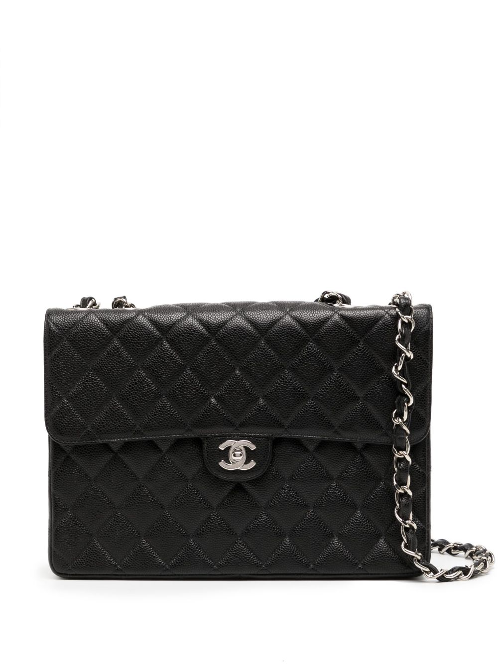 Affordable HOT SALE CHANEL 2002 Classic Flap Jumbo shoulder bag Women