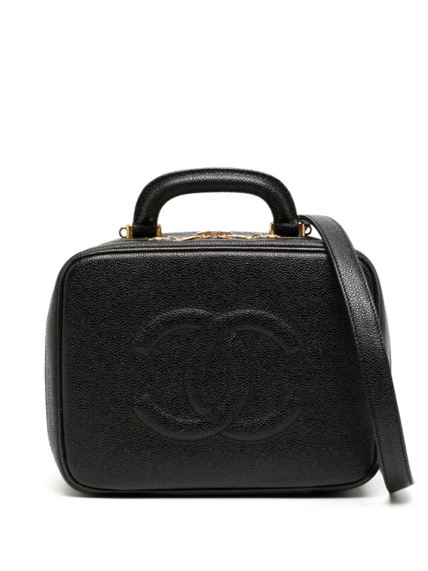 Chanel Pre-owned 1998 CC Vanity Two-way Handbag in Black