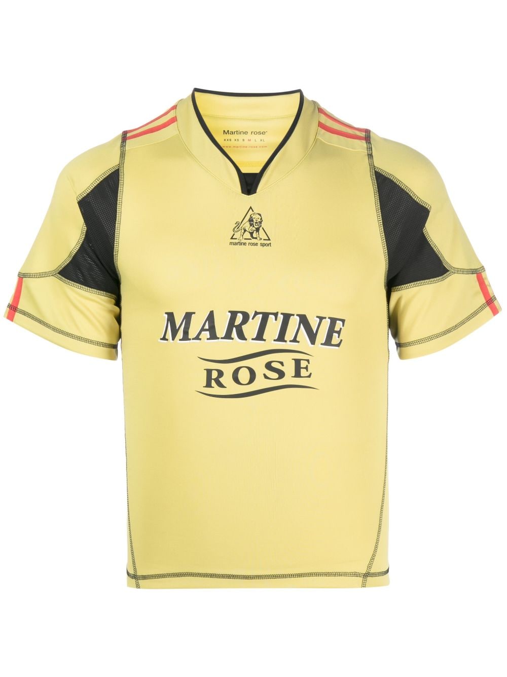 Martine Rose Tech Jersey Football T-shirt In Yellow