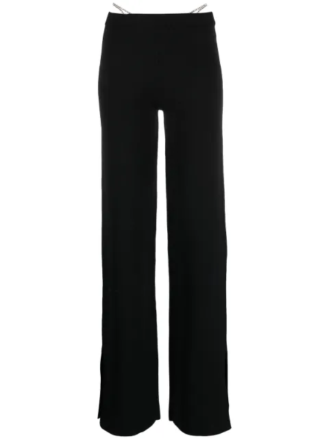 GCDS crystal-thong flared trousers
