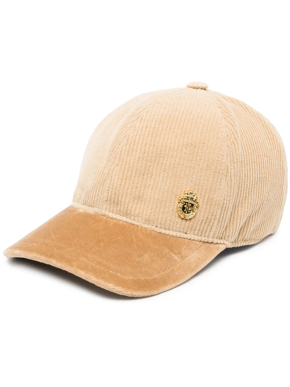 Billionaire Logo-embroidered Corduroy Baseball Cap In Neutrals