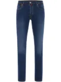 Billionaire logo-embroidered straight-cut jeans - Blue