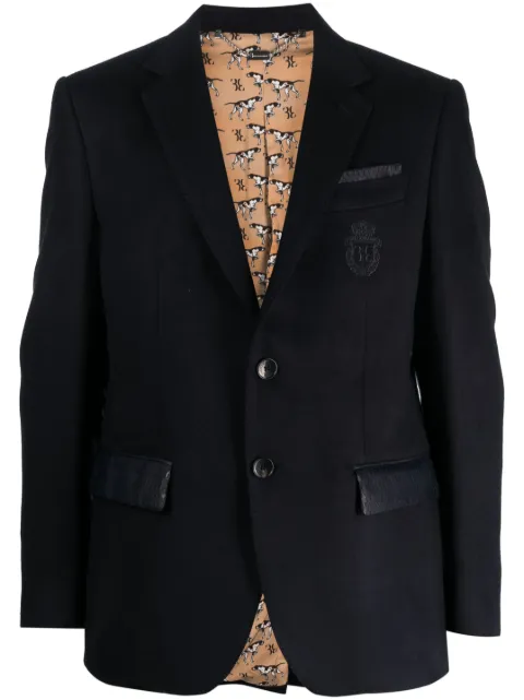 Billionaire single-breasted silk blazer