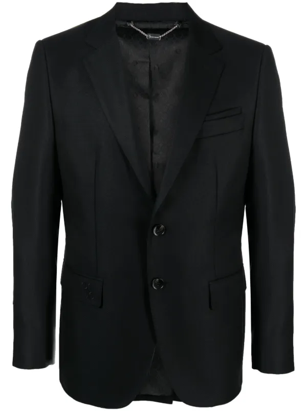 Mens black wool blazer sale