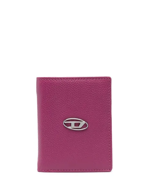 logo-plaque leather wallet