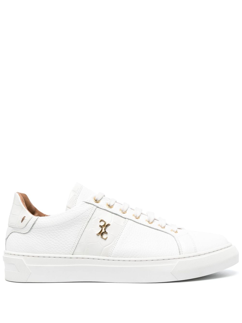 Billionaire contrast-detail low-top sneakers - White