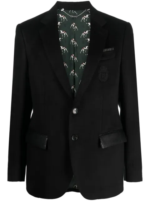 Billionaire single-breasted silk blazer