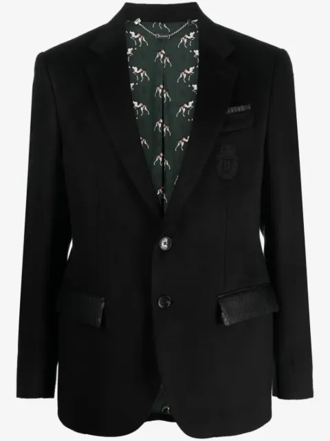 Billionaire single-breasted silk blazer