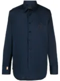 Billionaire embroidered-motif long-sleeve shirt - Blue