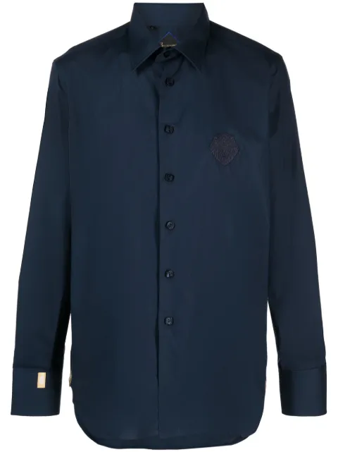 Billionaire embroidered-motif long-sleeve shirt
