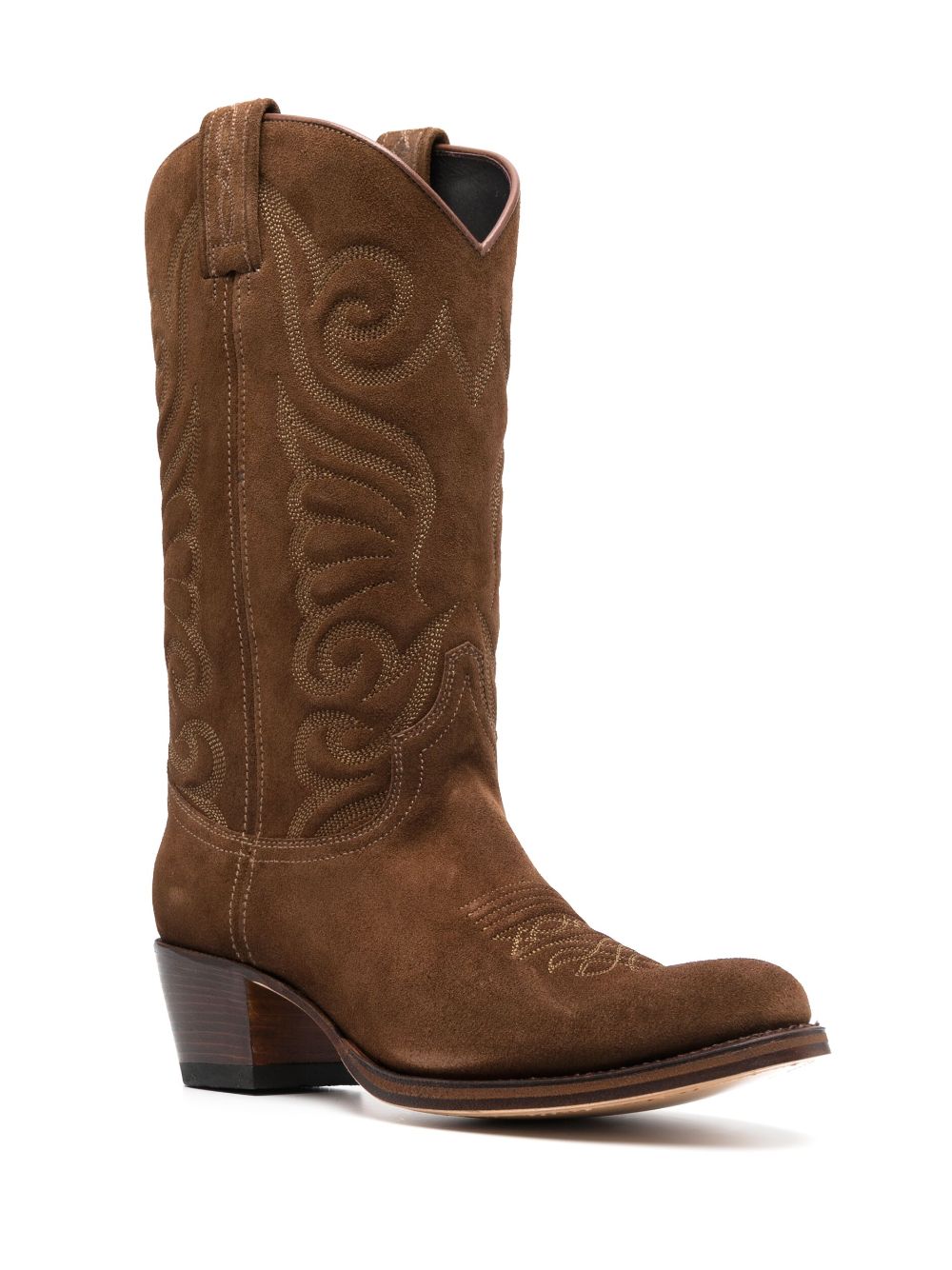 Shop Paul Warmer Kansas De Luxe Cowboy Boots In Braun