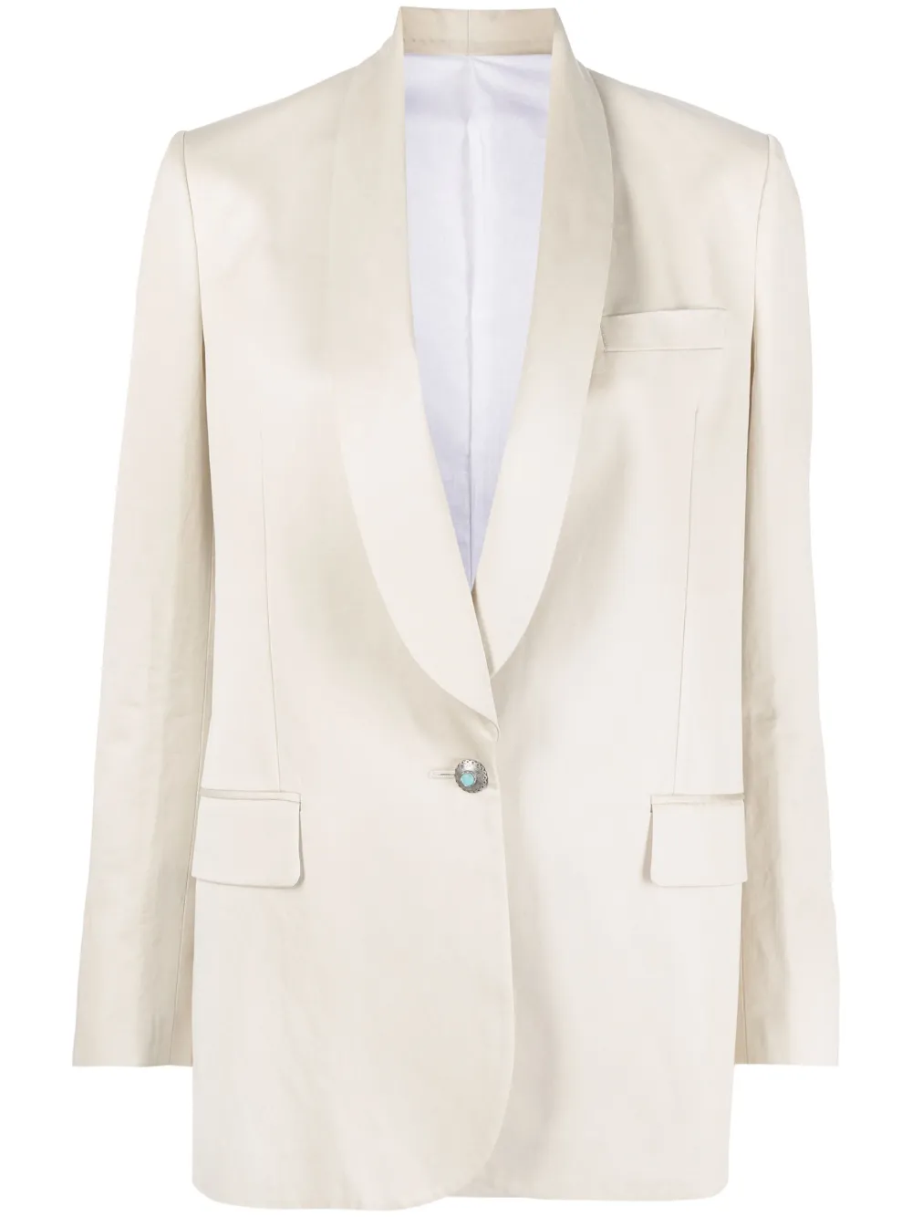 Fortela Single-breasted Cotton Blazer In Neutrals