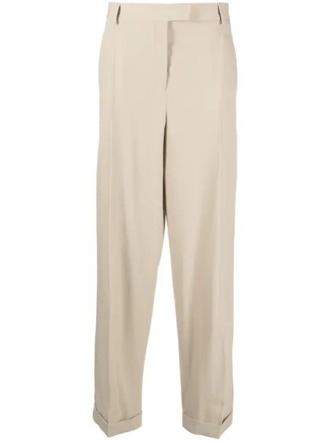 Ferragamo pleat-detail wool tailored trousers
