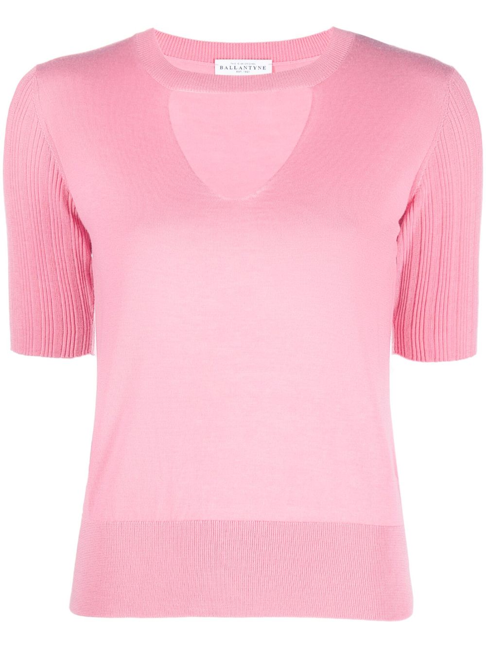 ballantyne cut-out knitted top - pink
