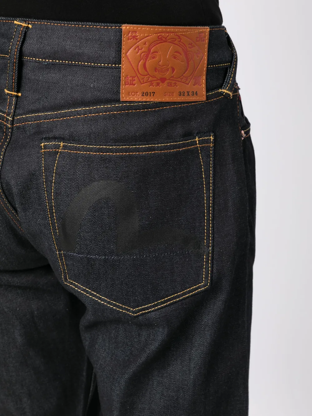 Shop Evisu Cotton Slim-fit Jeans In Blue