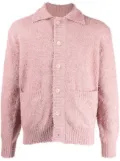 System long-sleeve knitted cardigan - Pink