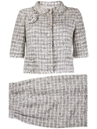 CHANEL Pre-Owned 2004 Classic Collar Tweed Jacket - Farfetch