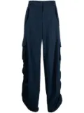 System drawstring wide-leg trousers - Blue
