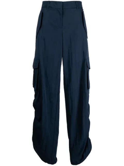 System pantalones anchos con cordones en la pretina