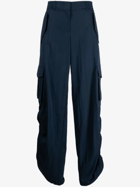 System drawstring wide-leg trousers 