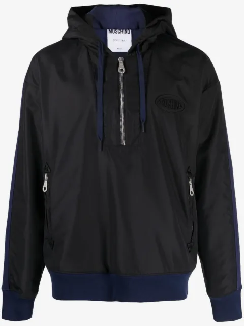 Moschino colour-block hooded jacket