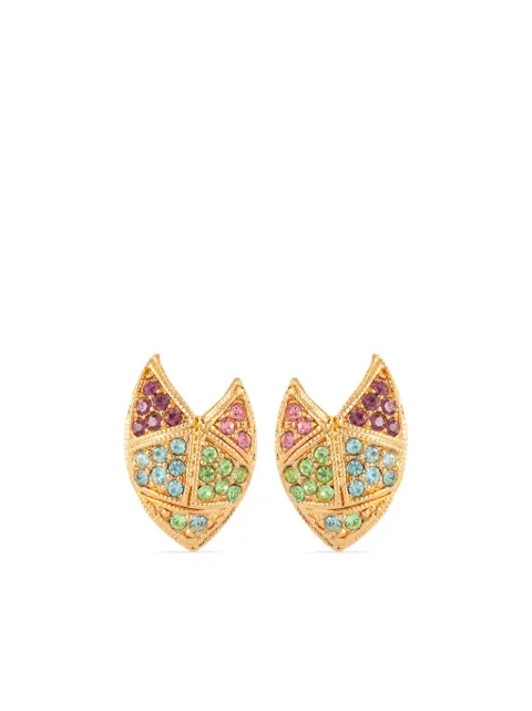 Susan Caplan Vintage 1980s D'orlan crystal-embellished clip-on earrings