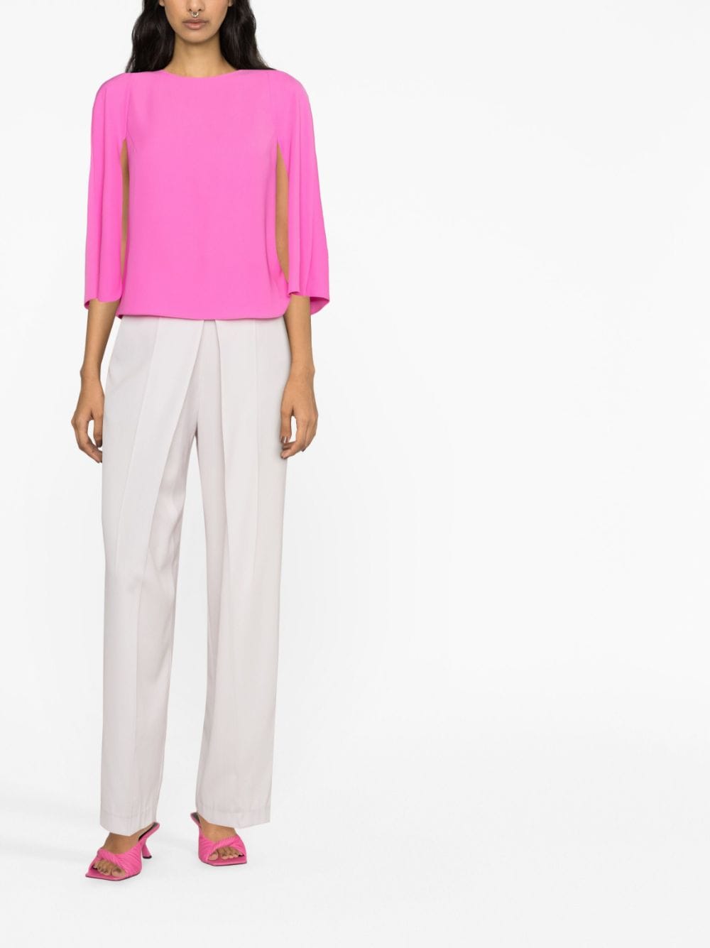 Emporio Armani Blouse met capemouwen - Roze