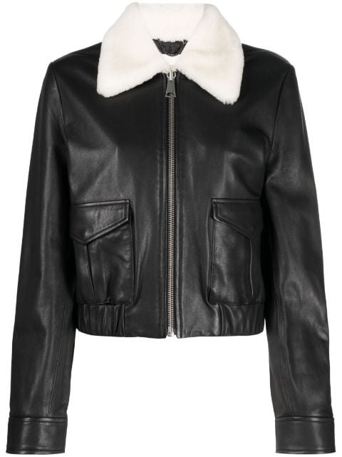 Dorothee Schumacher shearling-collar leather jacket