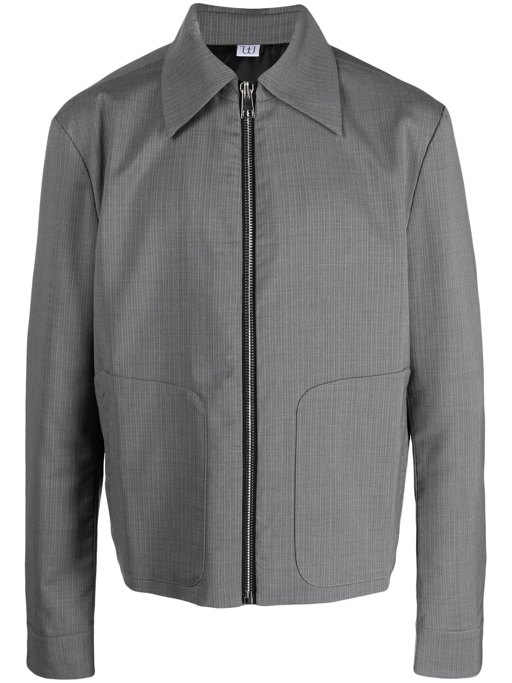 Winnie NY zip-up pointed-collar jacket - Grey