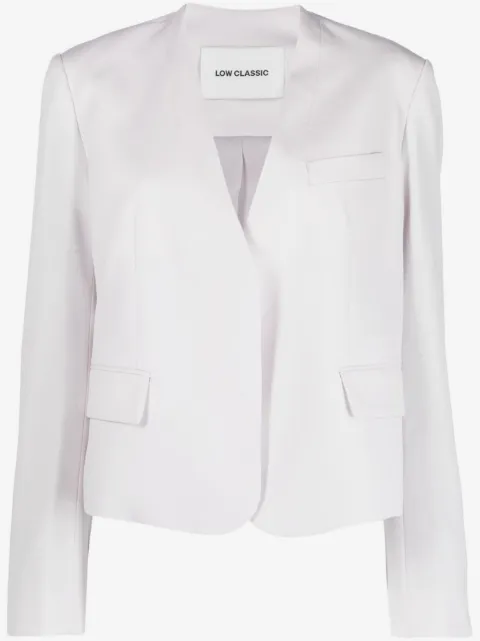 Low Classic single-breasted collarless blazer