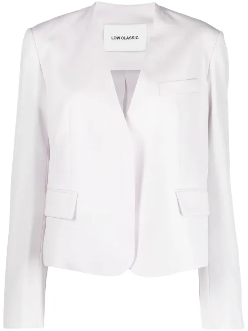 Blazer boutonné à design sans col - Low Classic - Modalova
