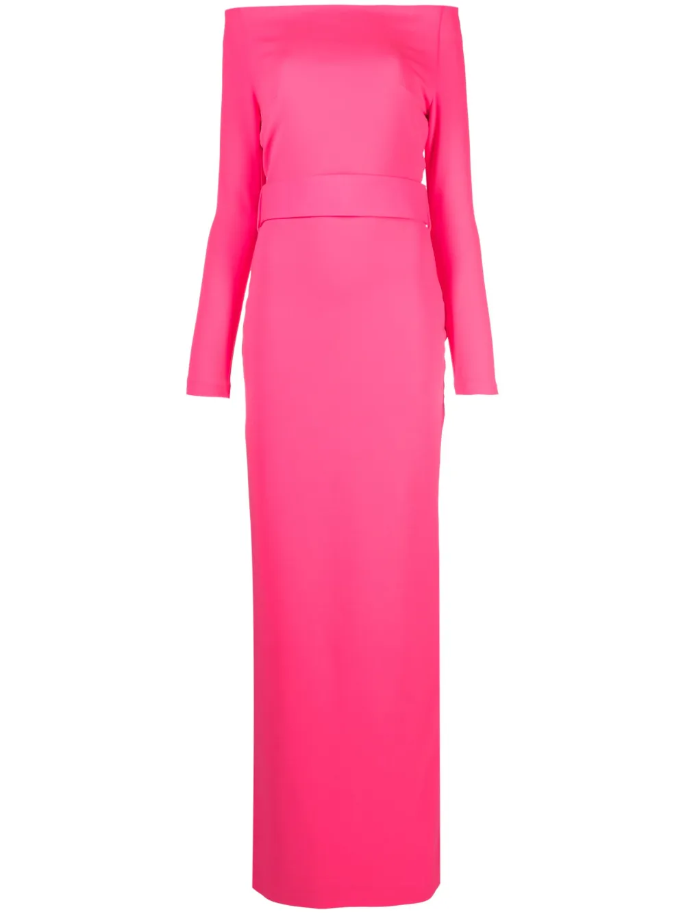 Solace London Boat-neck Maxi Dress In Pink