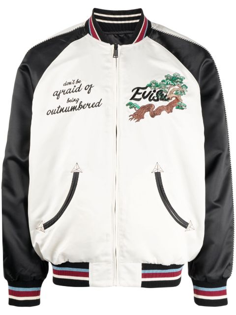 EVISU - embroidered-logo bomber jacket