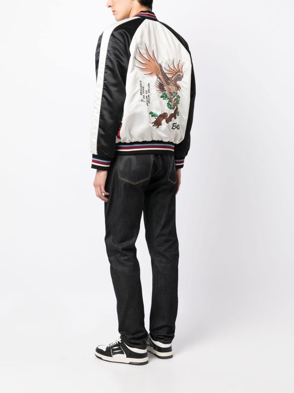 EVISU embroidered-logo Bomber Jacket - Farfetch