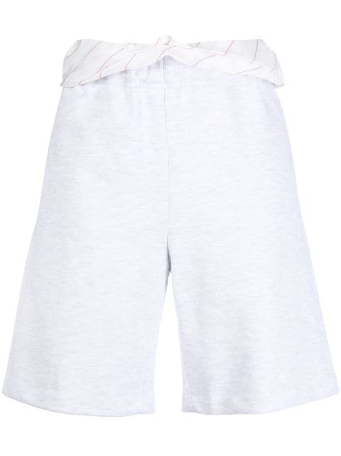 System cotton track shorts