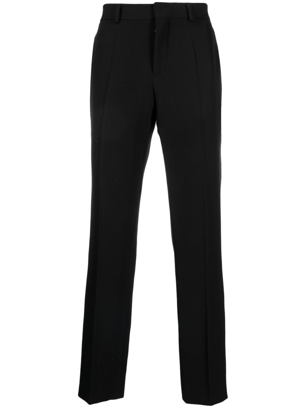 Shop Moschino Waist-tabs Tailored Trousers In Black