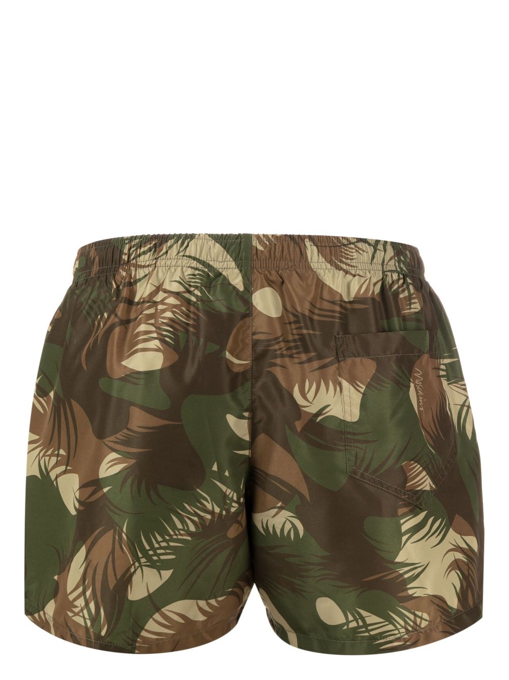 Shop Moschino Abstract-print Swim Shorts In Green